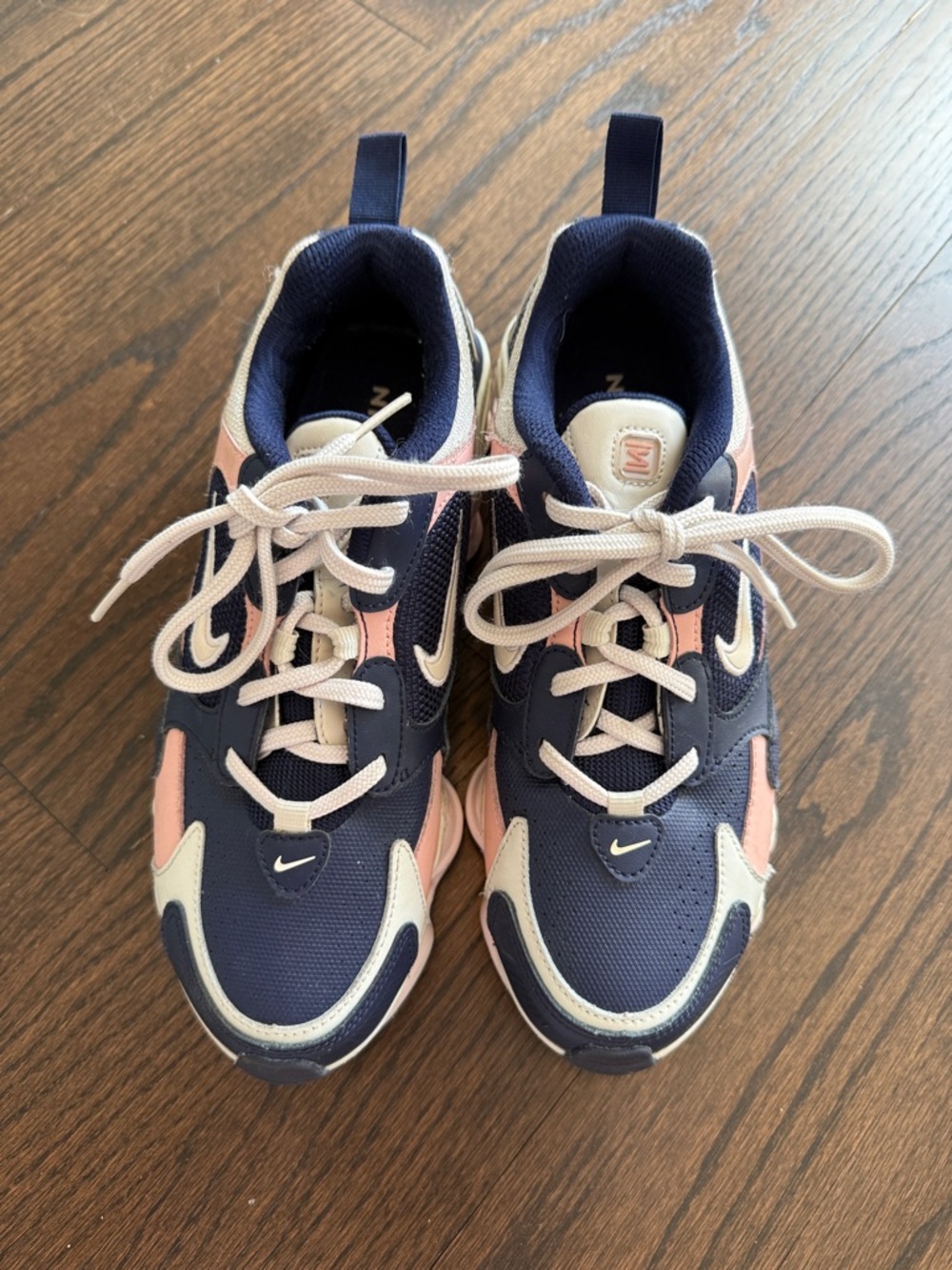 Nike Navy, Pink & White Nike Shox